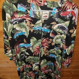 Mens Hawaiian Shirt XXXL Island Collection Cars